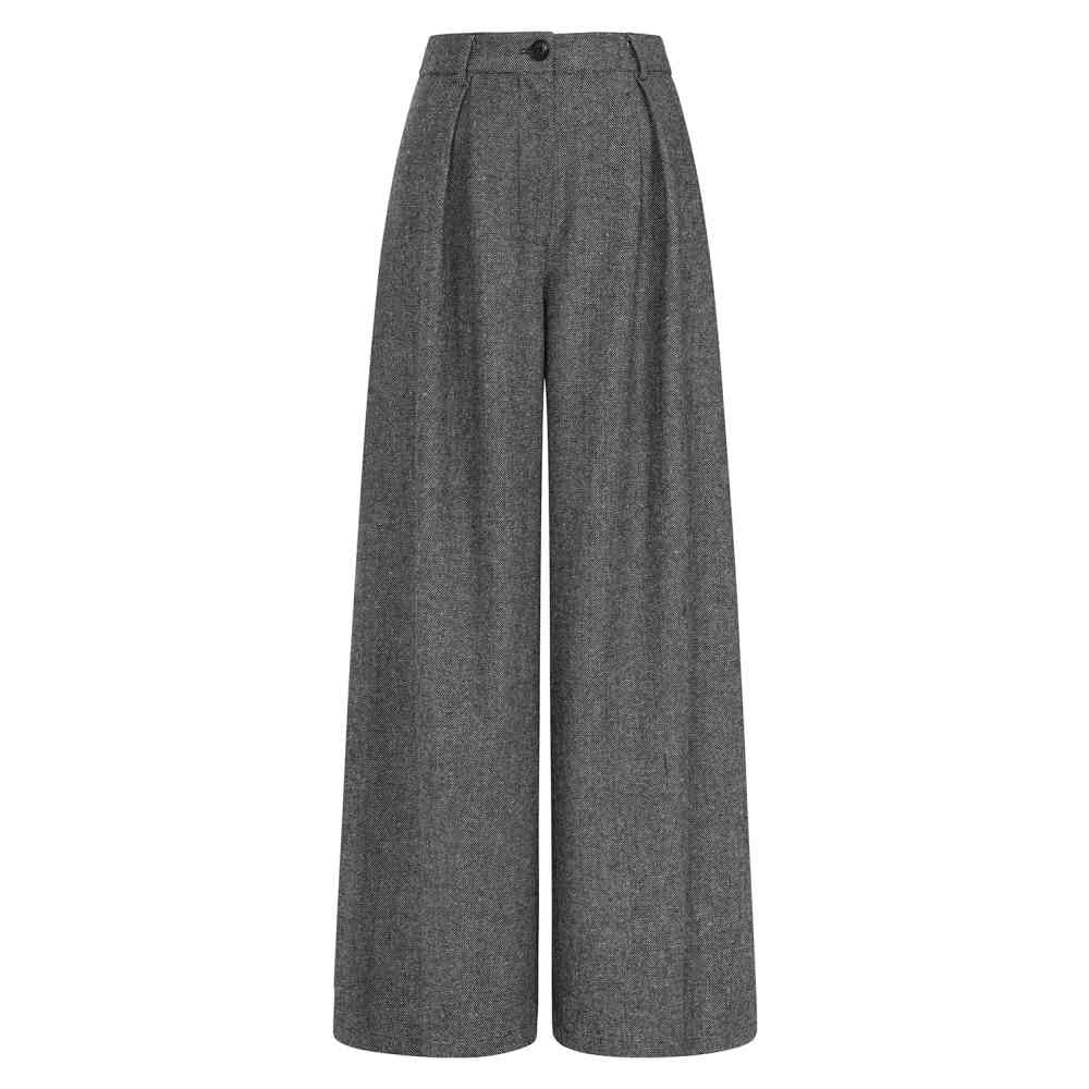 Banned - Lori Herringbone Palazzo hose - Grau